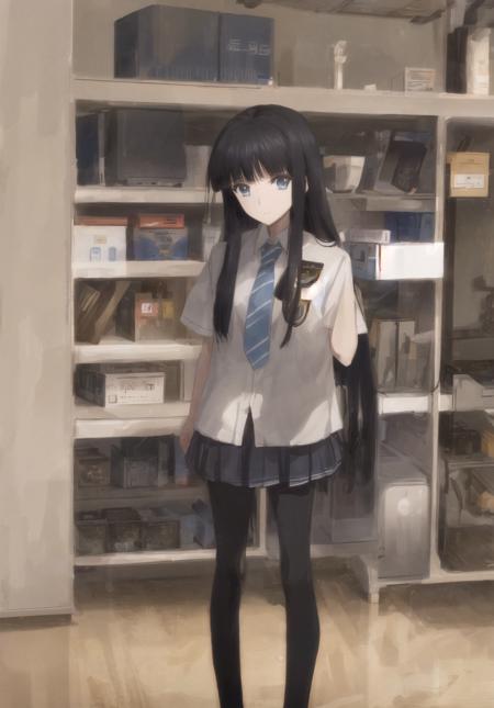 02147-1875323908-, 1girl, long hair, black hair, blue eyes, standing, looking at viewer, school uniform.png